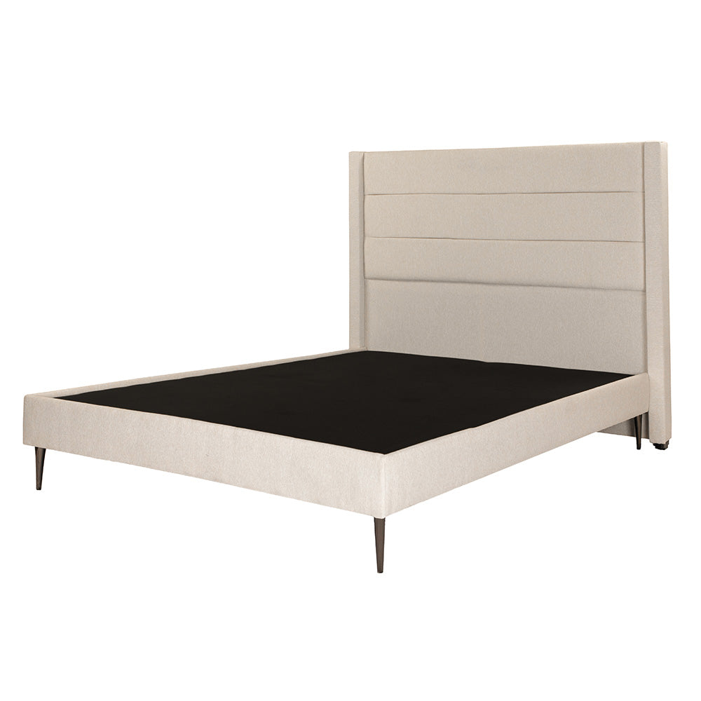 Colchón Dicasa Trini con Cabecera Lugo y Base Cama Slim Beige con Ropa de Cama