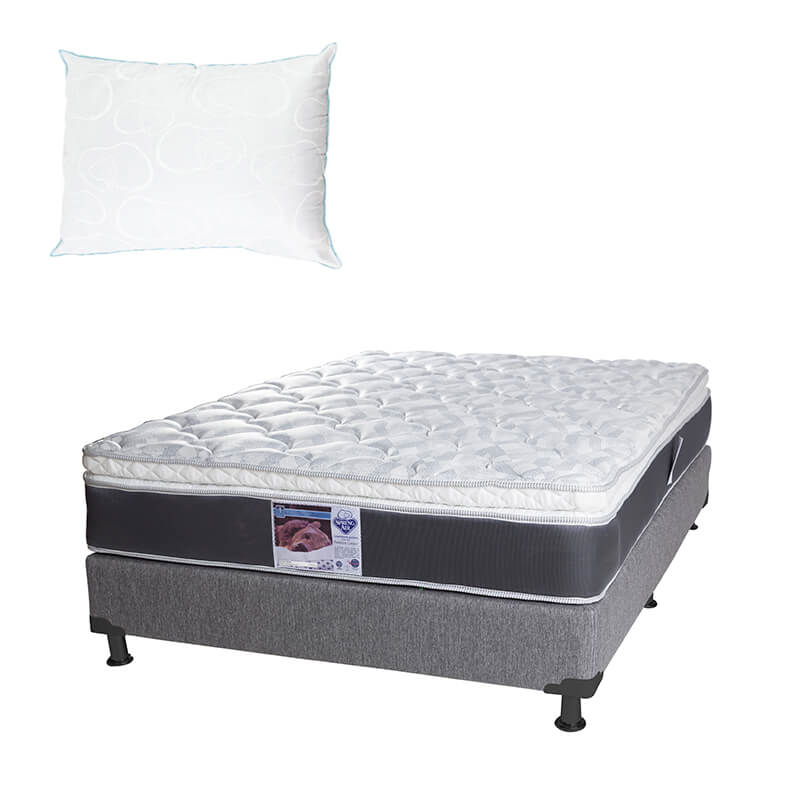 Colchón Spring Air Marte con Box con Ropa de Cama