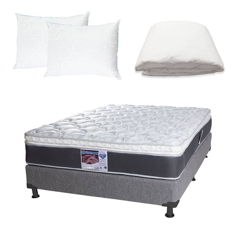 Colchón Spring Air Marte con Box con Ropa de Cama