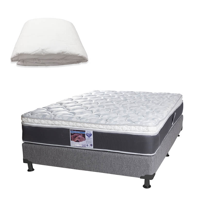 Colchón Spring Air Marte con Box con Ropa de Cama