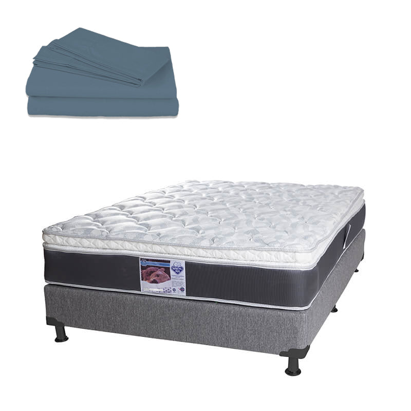 Colchón Spring Air Marte con Box con Ropa de Cama