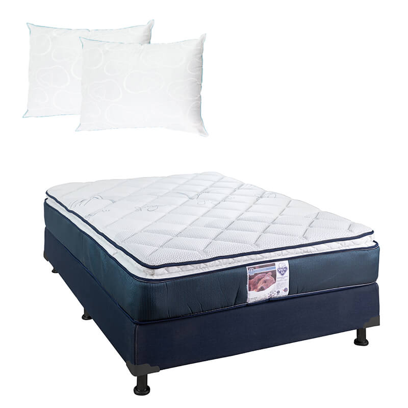 Colchón Spring Air Monaco con Box con Ropa de Cama