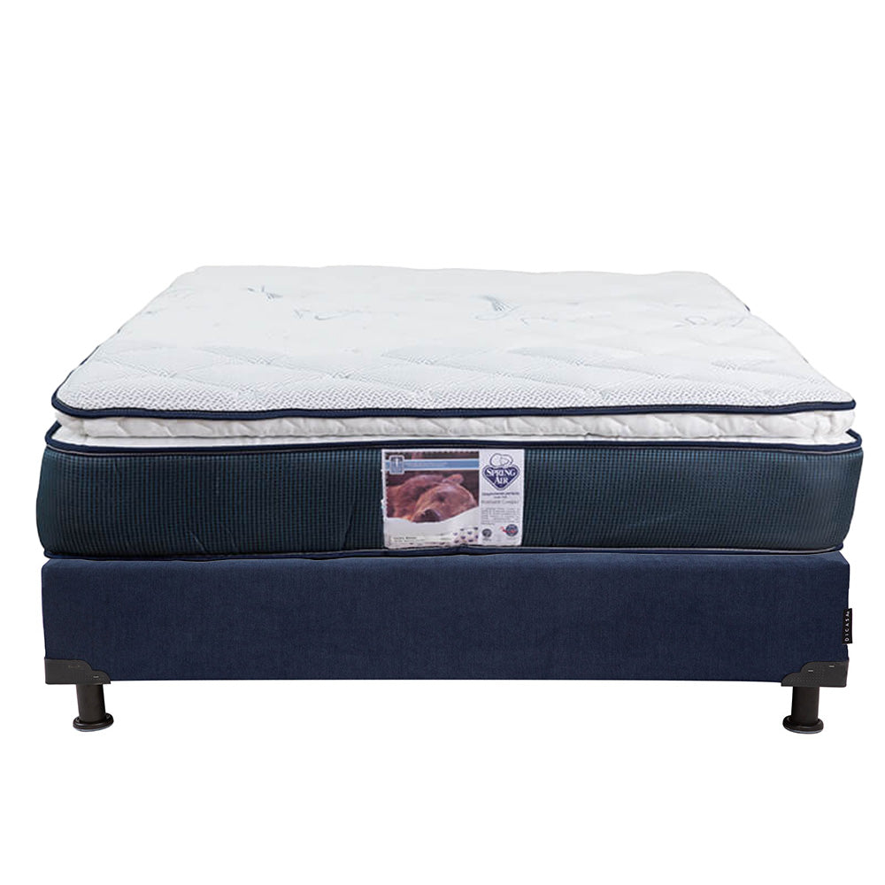 Colchón Spring Air Monaco con Box con Ropa de Cama