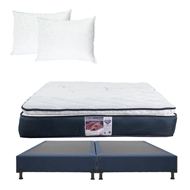 Colchón Spring Air Monaco con Box con Ropa de Cama