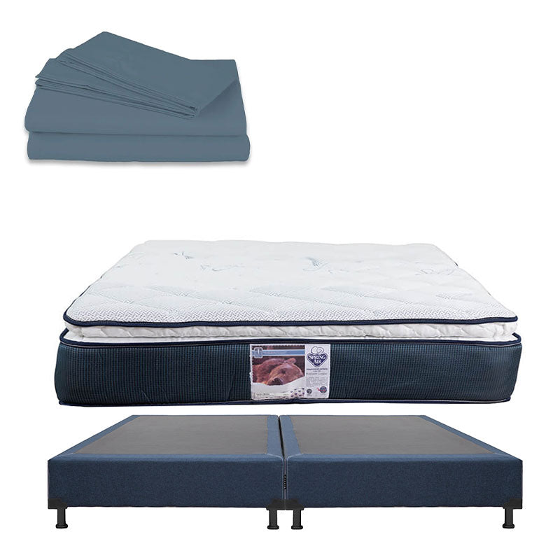 Colchón Spring Air Monaco con Box con Ropa de Cama