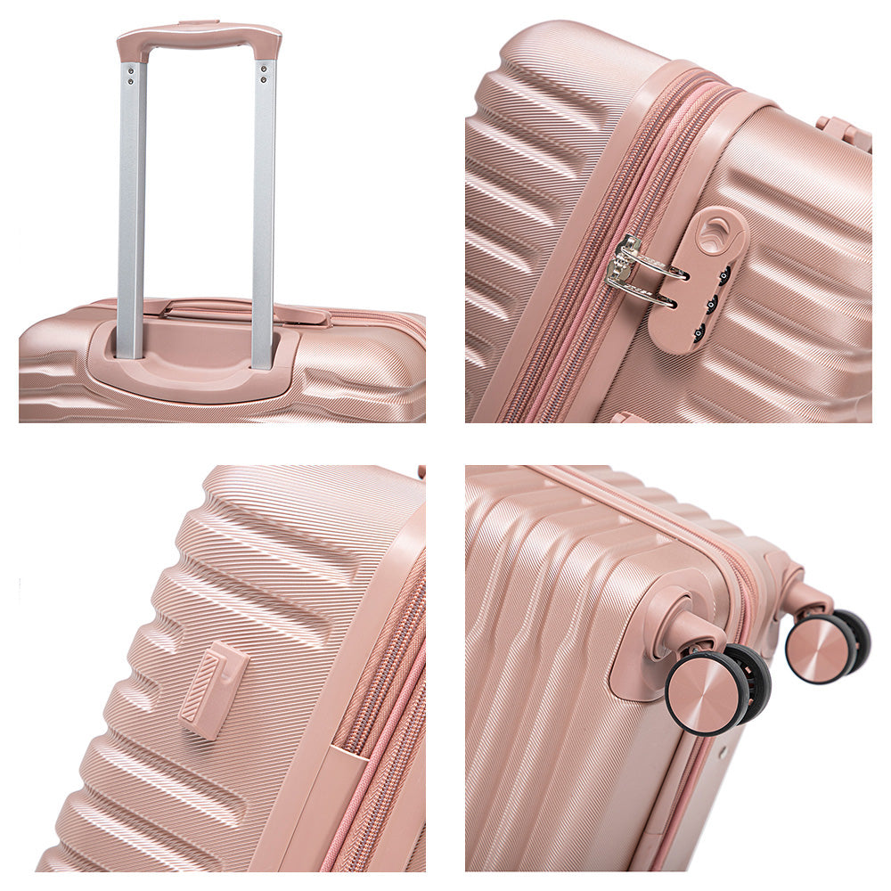 Set de 4 Maletas de Viaje Expandible Nomada | Con Ruedas 360° – Candado con combinación y mango ajustable