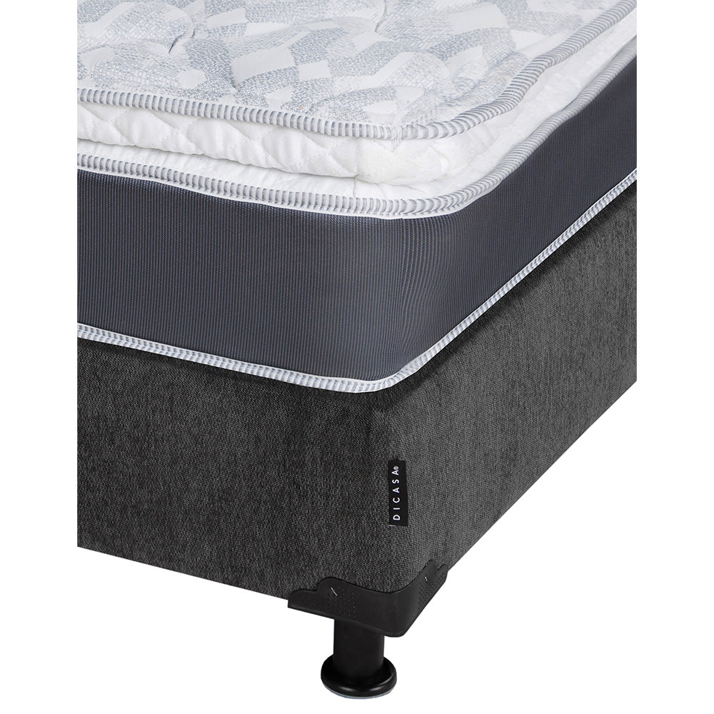 Colchón Spring Air Marte con Box Gris Carbón con Ropa de Cama