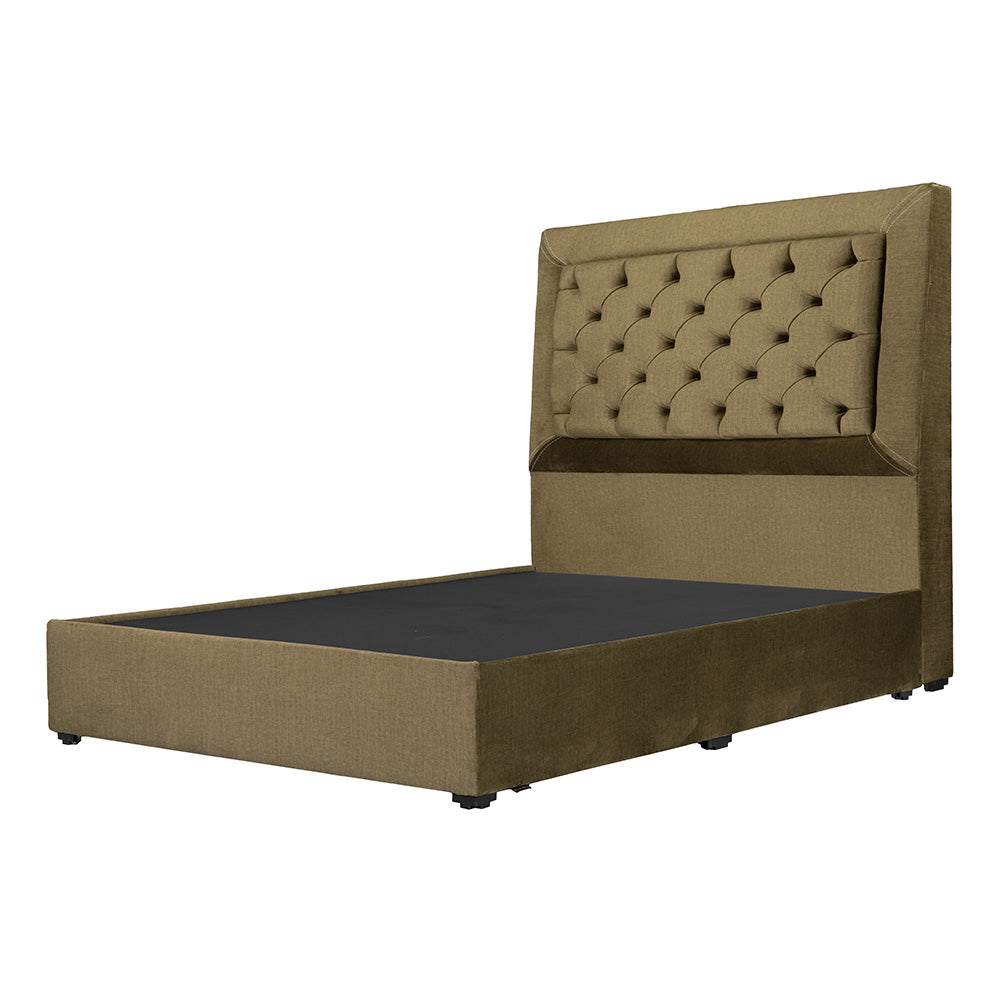 Cabecera Dicasa Mary con Base Cama Verde con Ropa de Cama