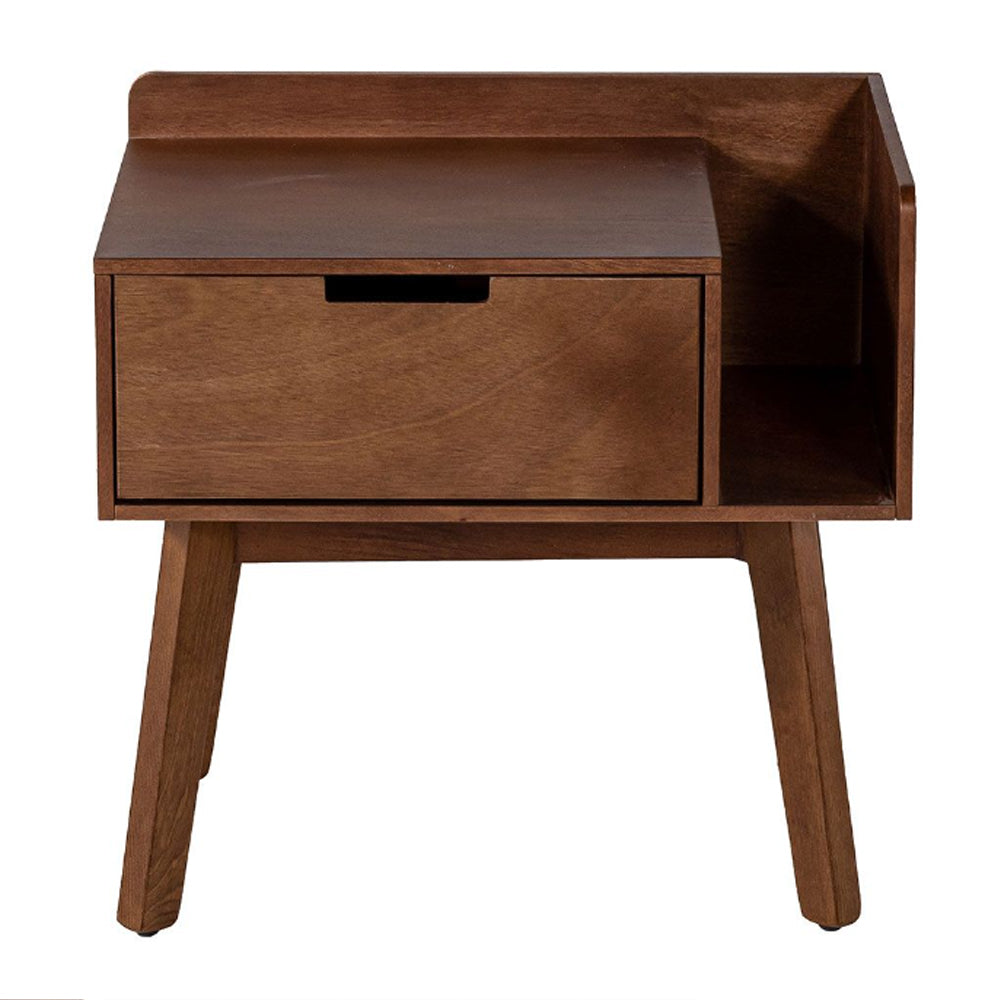 Cabecera Dicasa Nogal con Base Cama con 2 burós. Regalo: Almohadas, Frazada y Libro