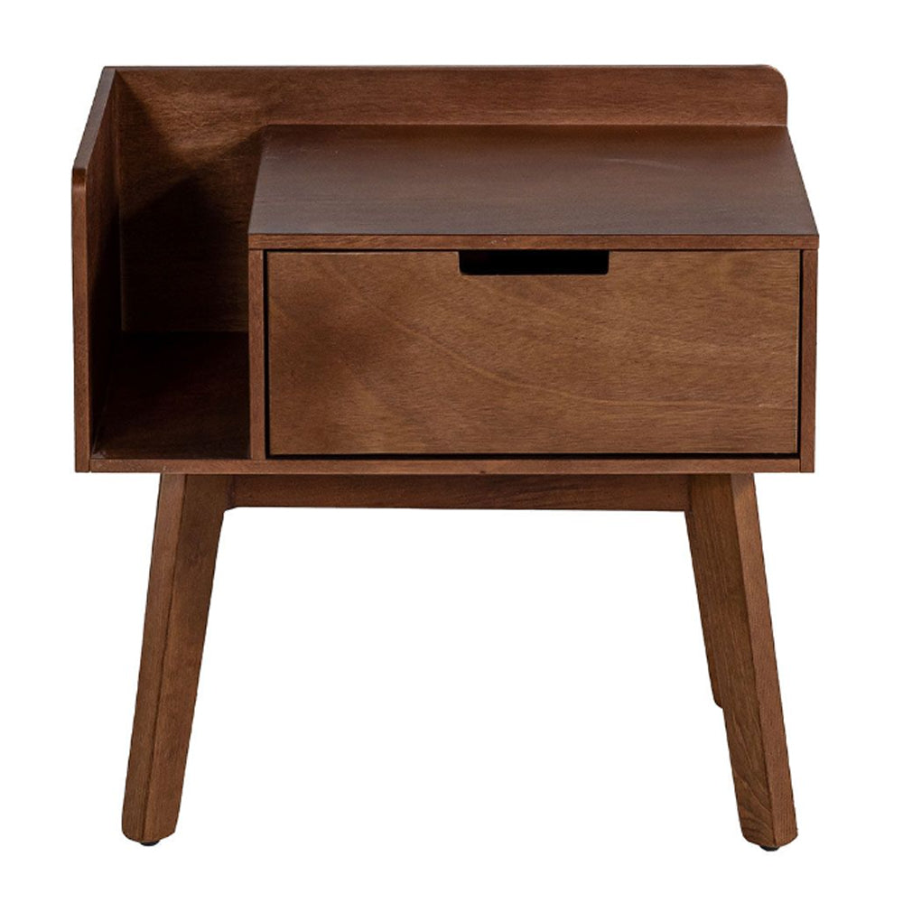 Cabecera Dicasa Nogal con Base Cama con 2 burós. Regalo: Almohadas, Frazada y Libro