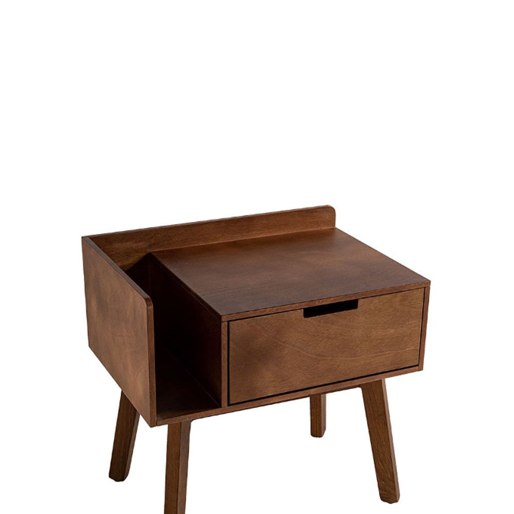 Cabecera Dicasa Nogal con Base Cama con 2 burós. Regalo: Almohadas, Frazada y Libro