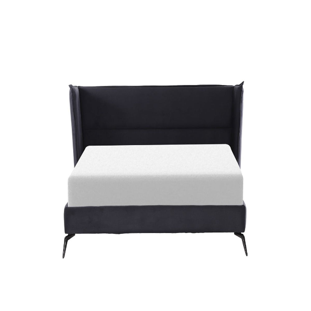 Cabecera Dicasa Nix con Base Cama Gris. Regalo: Almohadas, Frazada y Libro