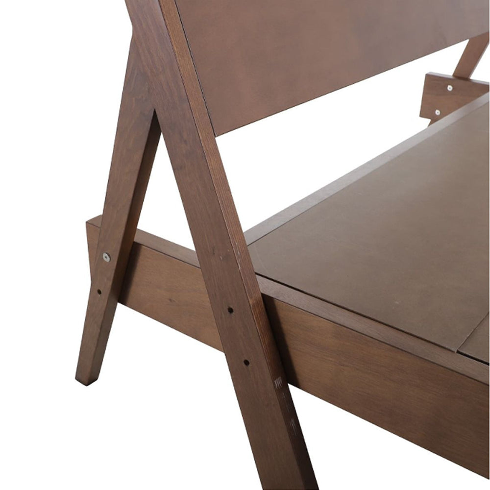 Cabecera Dicasa Nogal con Base Cama con 2 burós. Regalo: Almohadas, Frazada y Libro