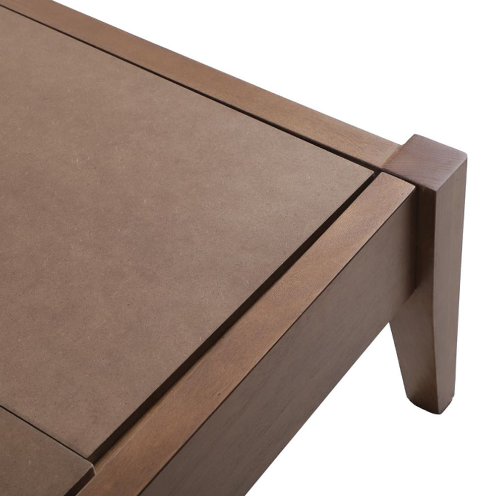 Cabecera Dicasa Nogal con Base Cama con 2 burós. Regalo: Almohadas, Frazada y Libro