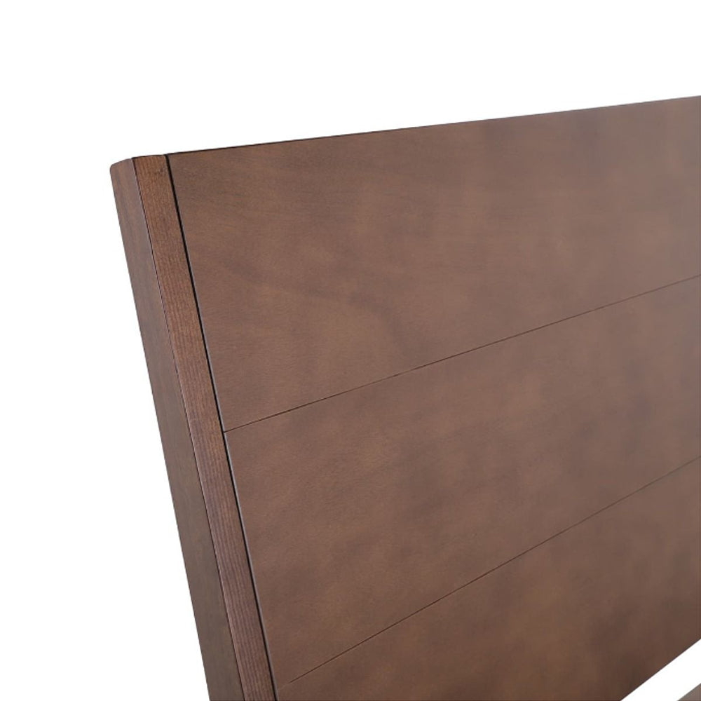 Cabecera Dicasa Nogal con Base Cama con 2 burós. Regalo: Almohadas, Frazada y Libro