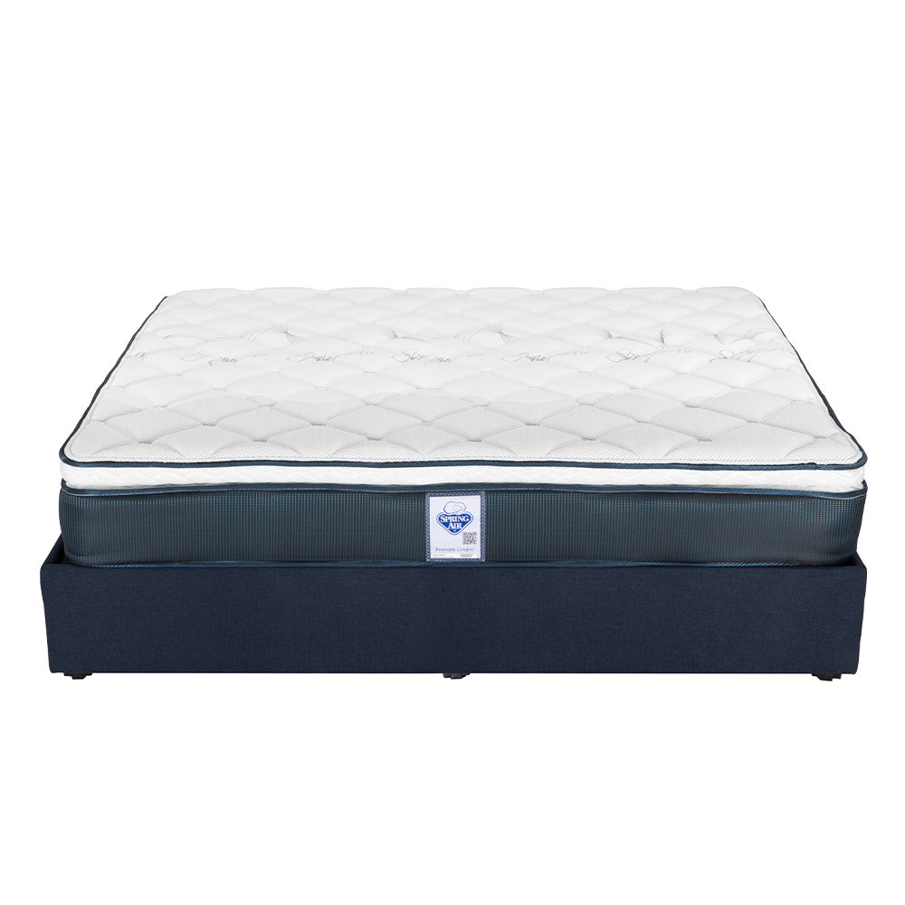 Colchón Spring Air Monaco con Base Cama con Ropa de Cama