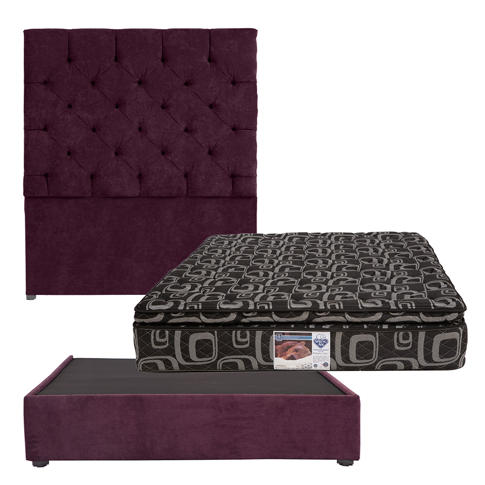 Cabecera Dicasa Capri con Base Cama con Colchón