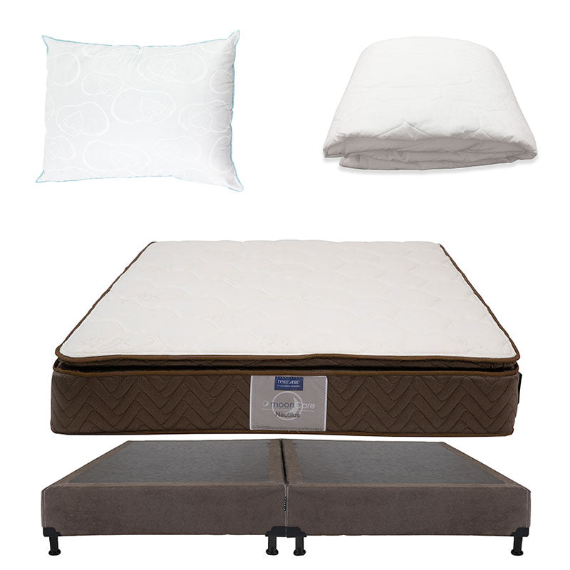 Colchón Restonic Nautilus con Box con Ropa de Cama