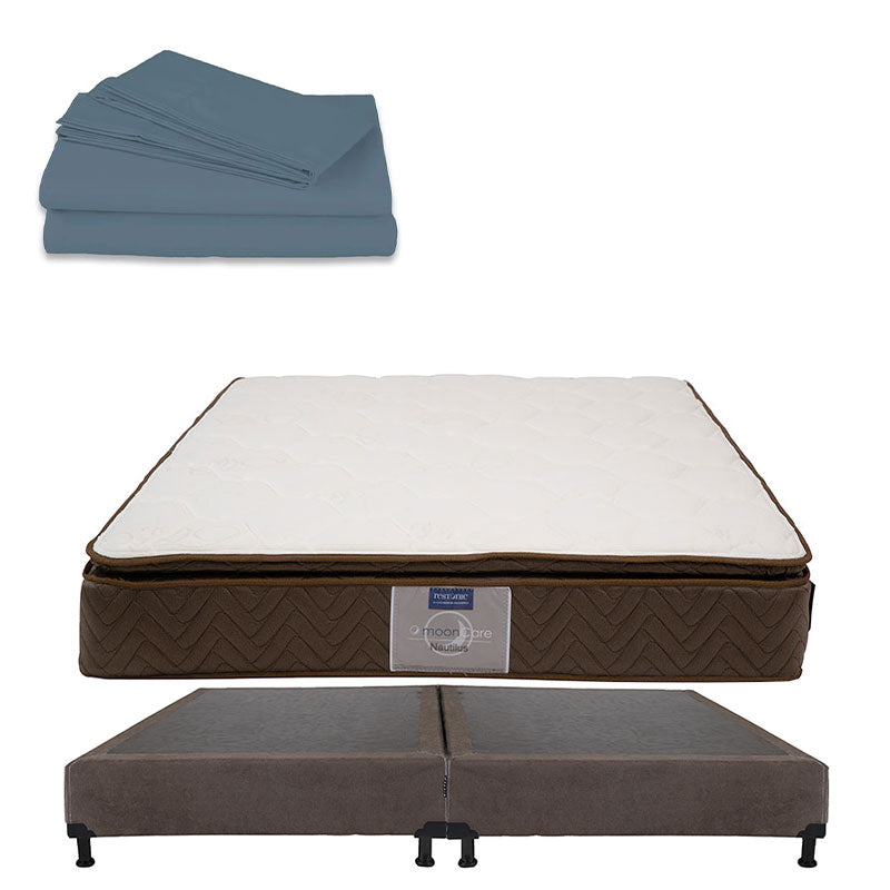 Colchón Restonic Nautilus con Box con Ropa de Cama