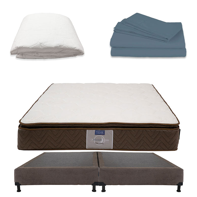 Colchón Restonic Nautilus con Box con Ropa de Cama