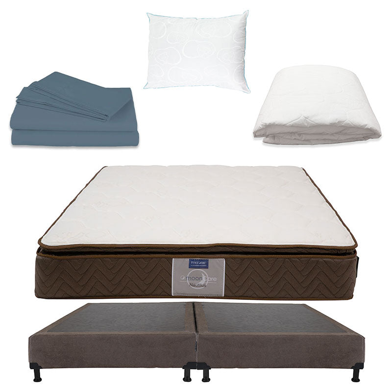 Colchón Restonic Nautilus con Box con Ropa de Cama