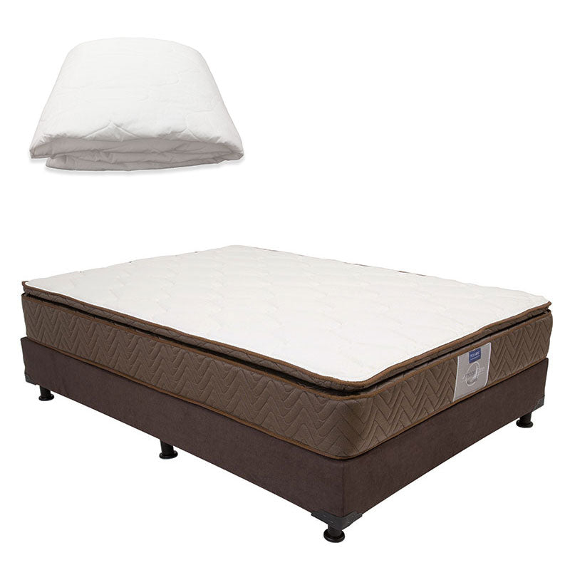 Colchón Restonic Nautilus con Box con Ropa de Cama