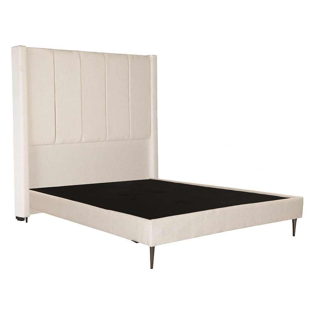 Cabecera Dicasa Nizza con Base Cama Slim Beige con Ropa de Cama