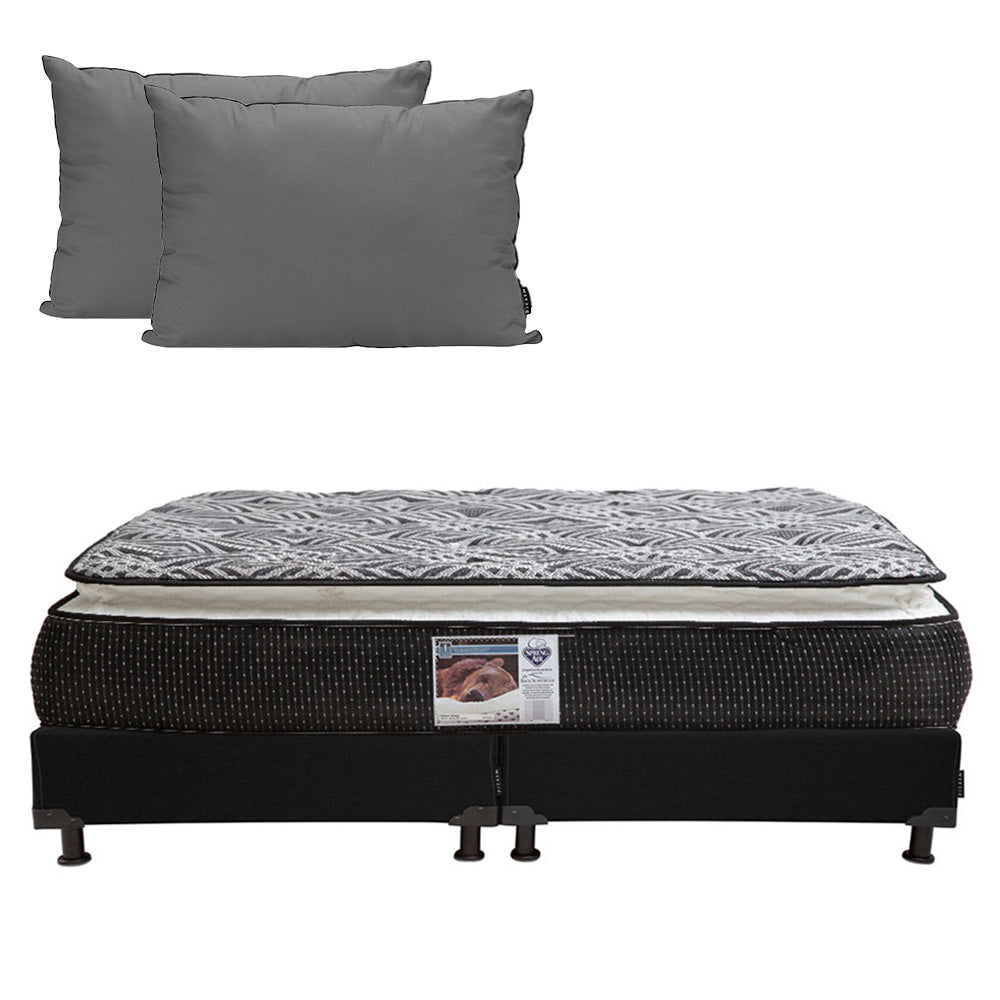 Colchón Spring Air Omega con Box con Ropa de Cama