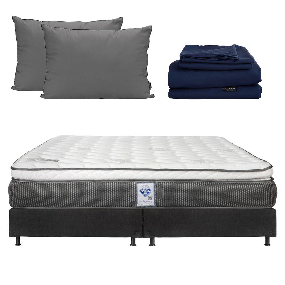 Colchón Spring Air Phantom con Box con Ropa de Cama