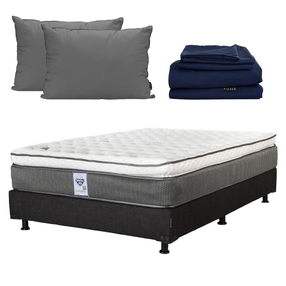 Colchón Spring Air Phantom con Box con Ropa de Cama