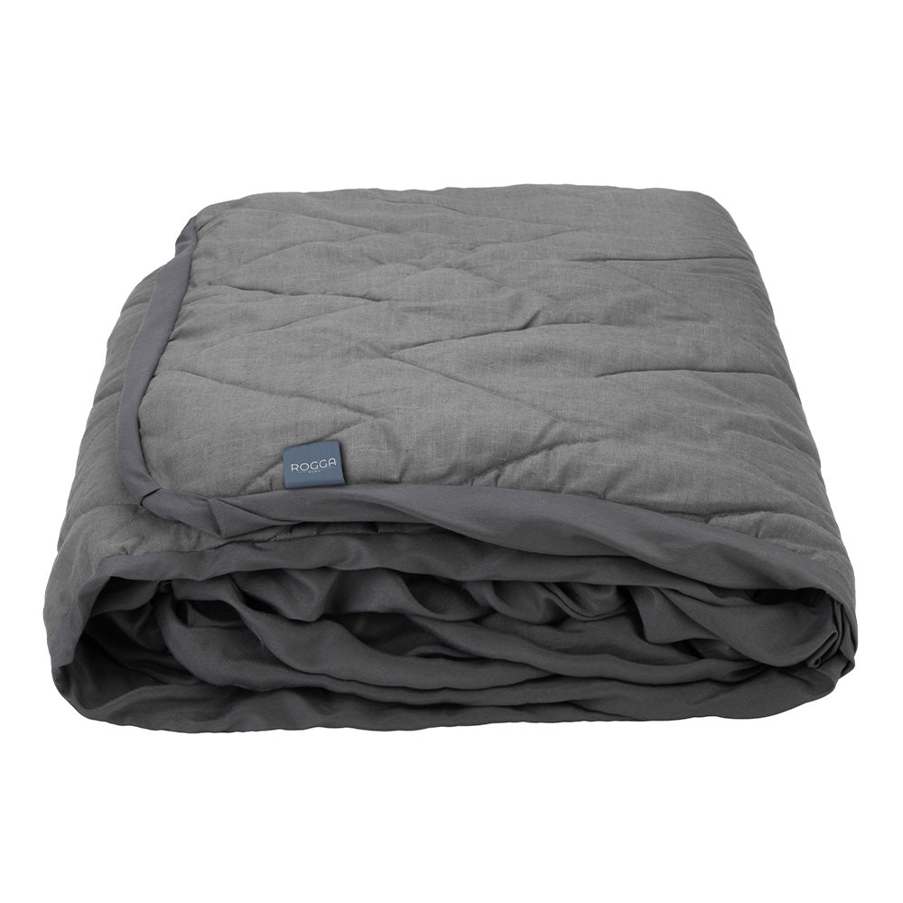 Edredón Rogga Rosa-Gris Perla con Ropa de Cama