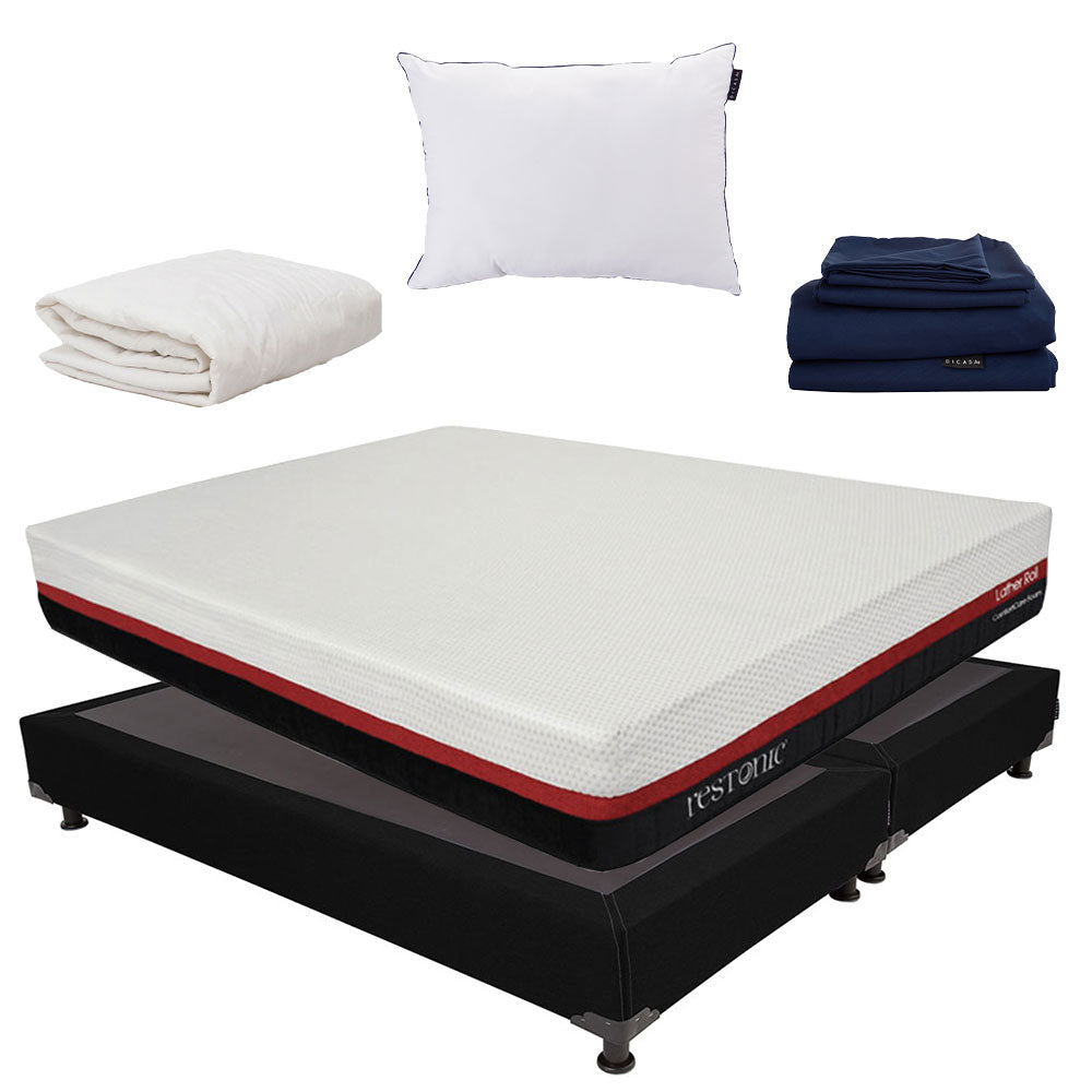 Colchón en caja Restonic Roll con Box con Ropa de Cama