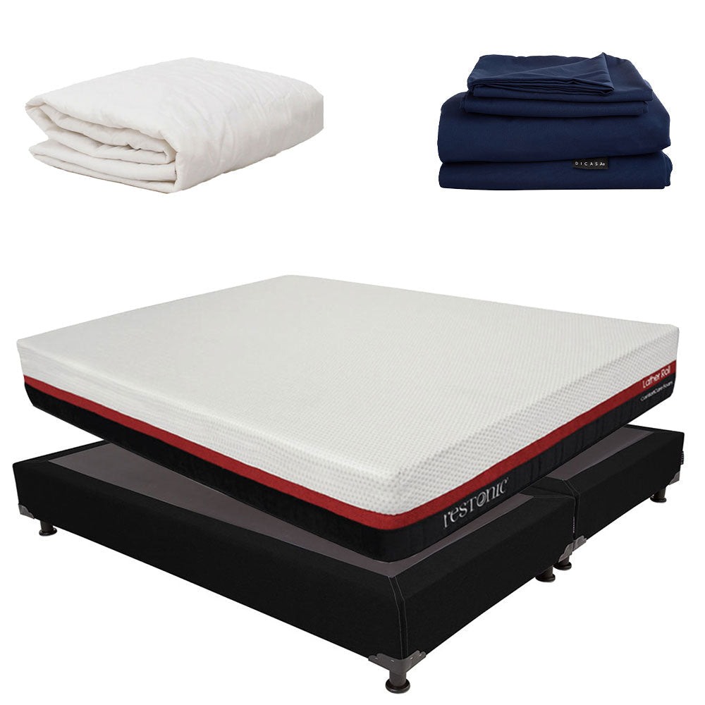 Colchón en caja Restonic Roll con Box con Ropa de Cama