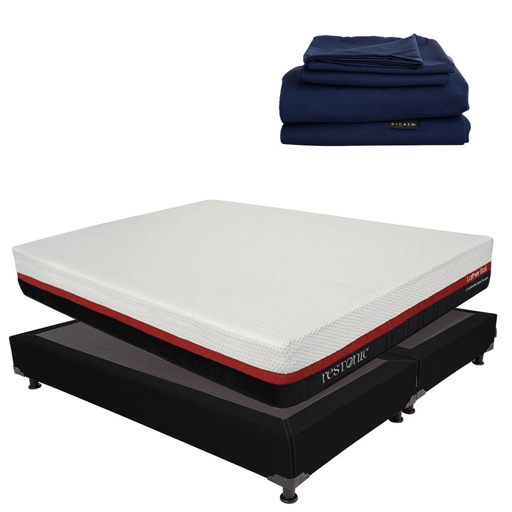 Colchón en caja Restonic Roll con Box con Ropa de Cama