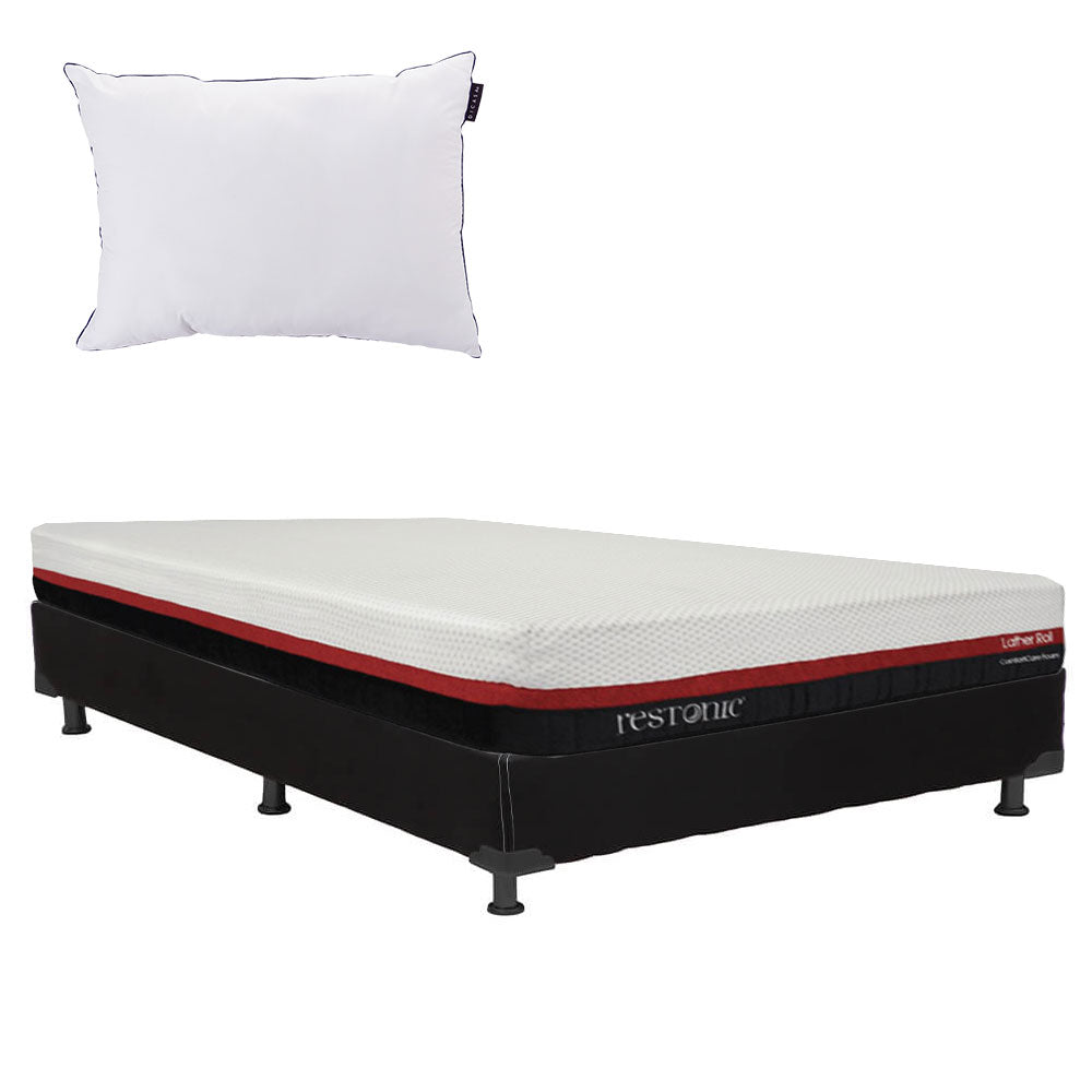 Colchón en caja Restonic Roll con Box con Ropa de Cama