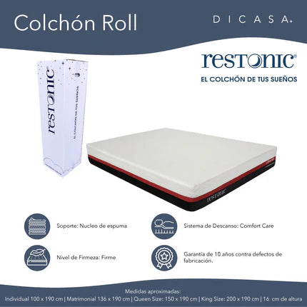 Cabecera Dicasa Capri con Base Cama con Colchón