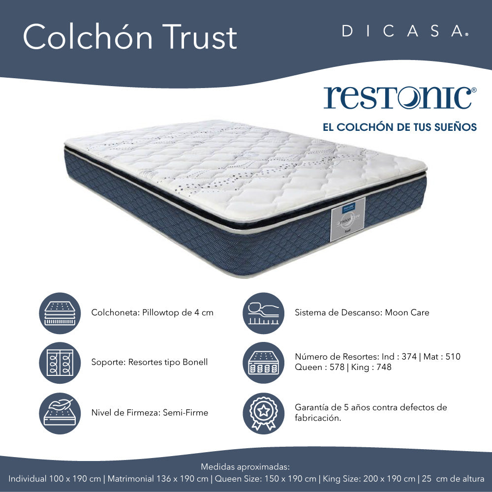 Cabecera Dicasa Bora con Box con Colchón