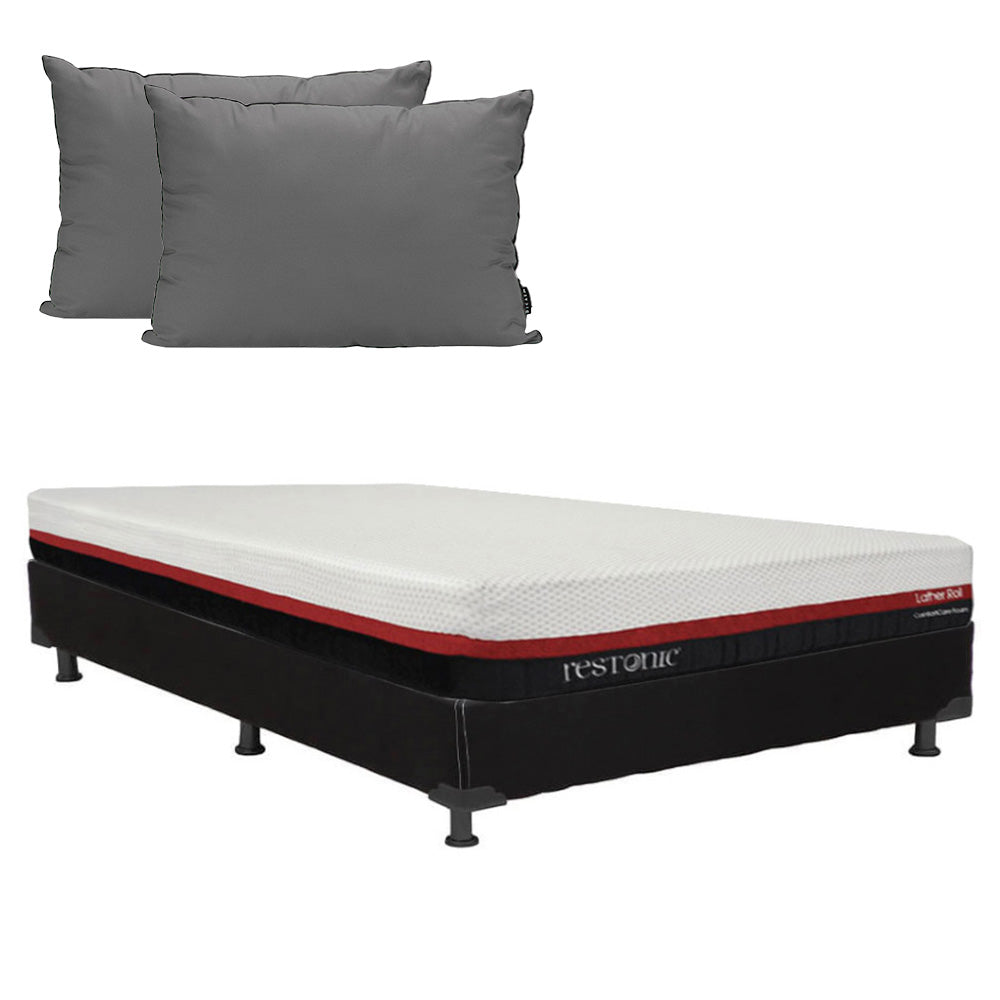 Colchón en caja Restonic Roll con Box con Ropa de Cama