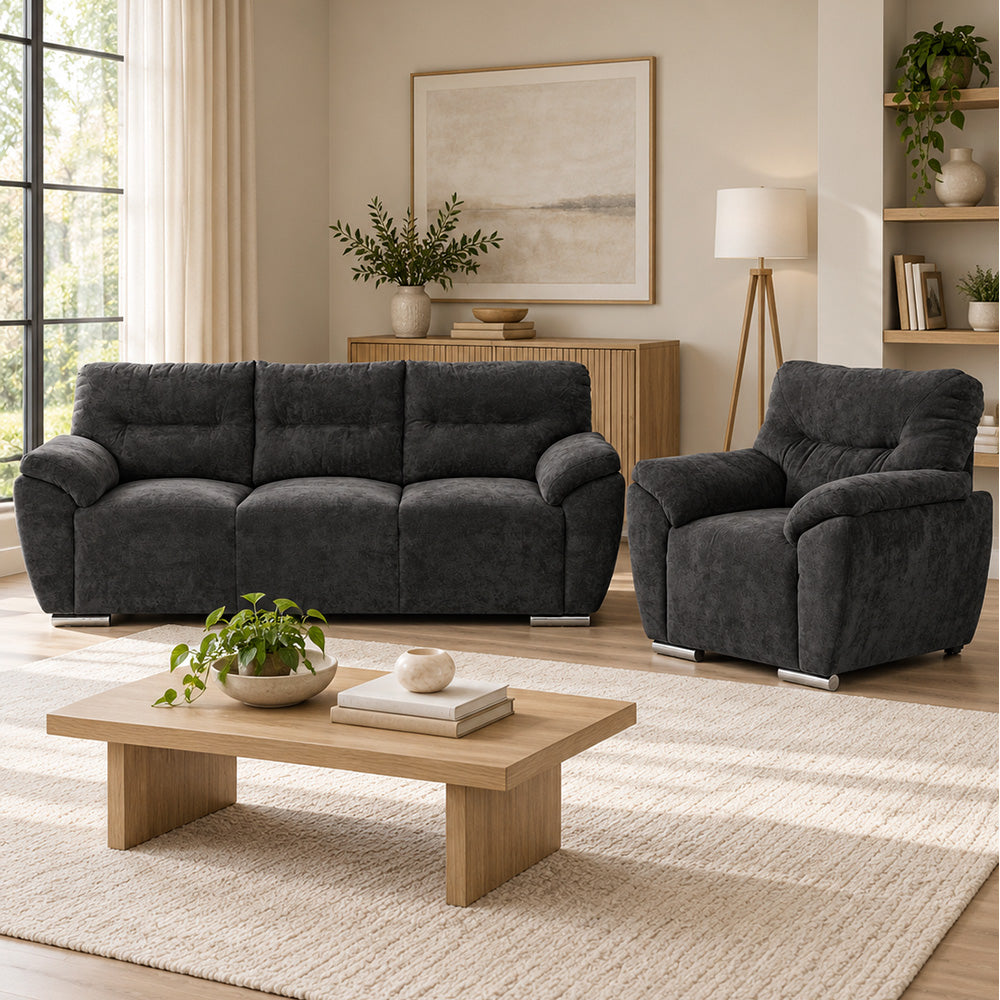 Sala Denver Con Sofá y Sillón