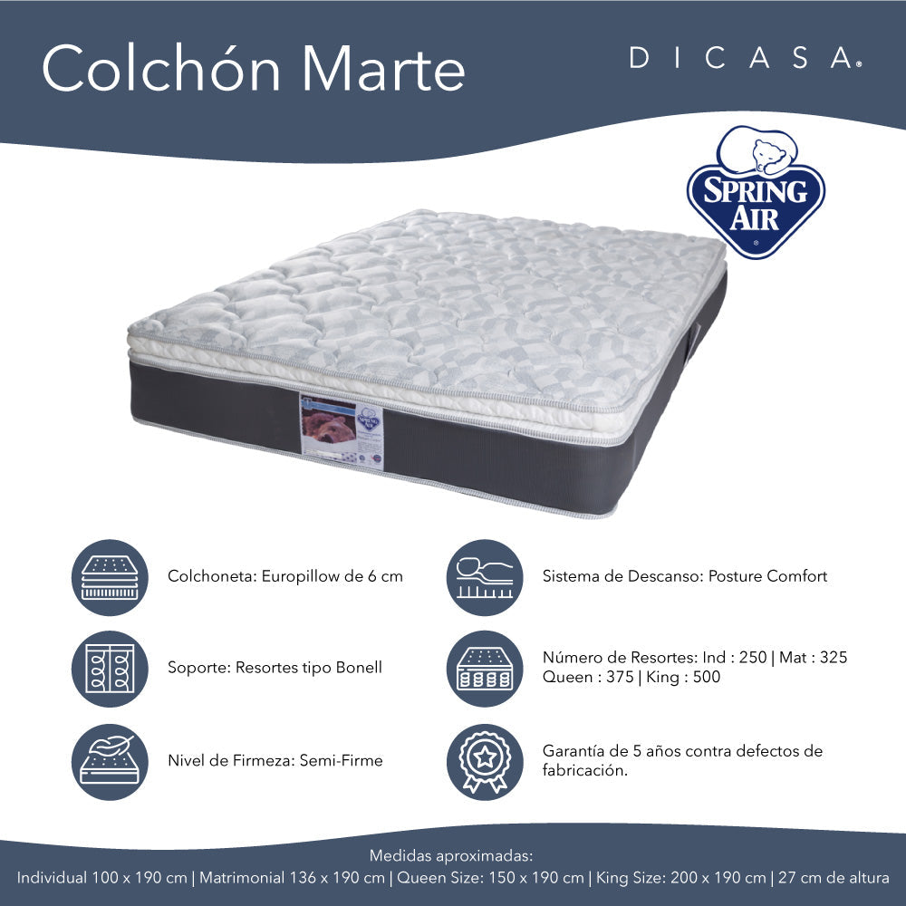 Cabecera Dicasa Bora con Box con Colchón