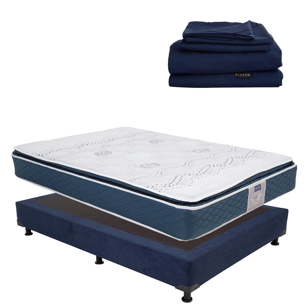 Colchón Restonic Trust con Box con Ropa de Cama