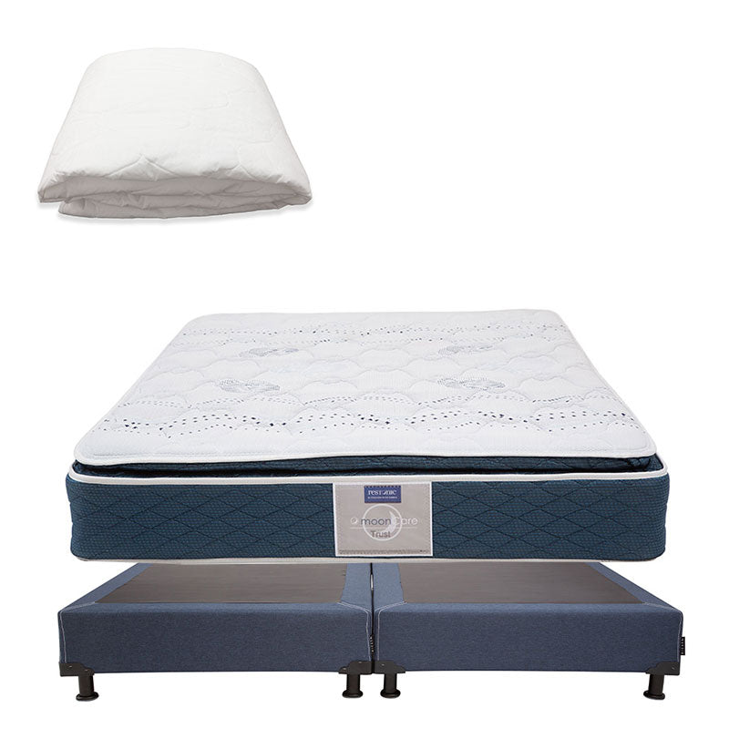 Colchón Restonic Trust con Box con Ropa de Cama