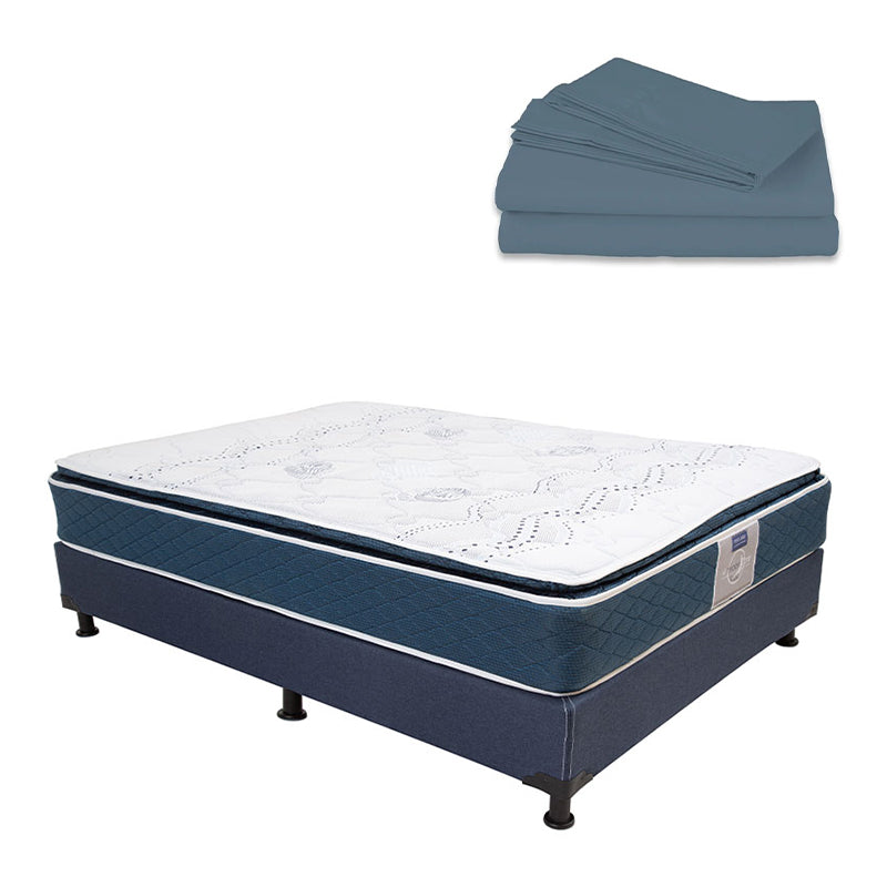 Colchón Restonic Trust con Box con Ropa de Cama