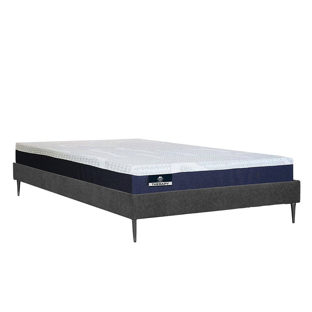 Colchón Spring Air Therapy con Base Slim con Ropa de Cama