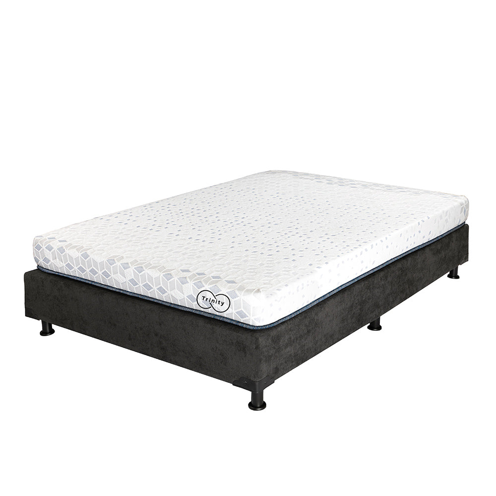 Colchón en Caja Trinity con Box con Ropa de Cama