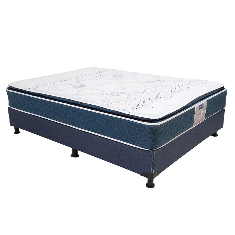 Colchón Restonic Trust con Box con Ropa de Cama