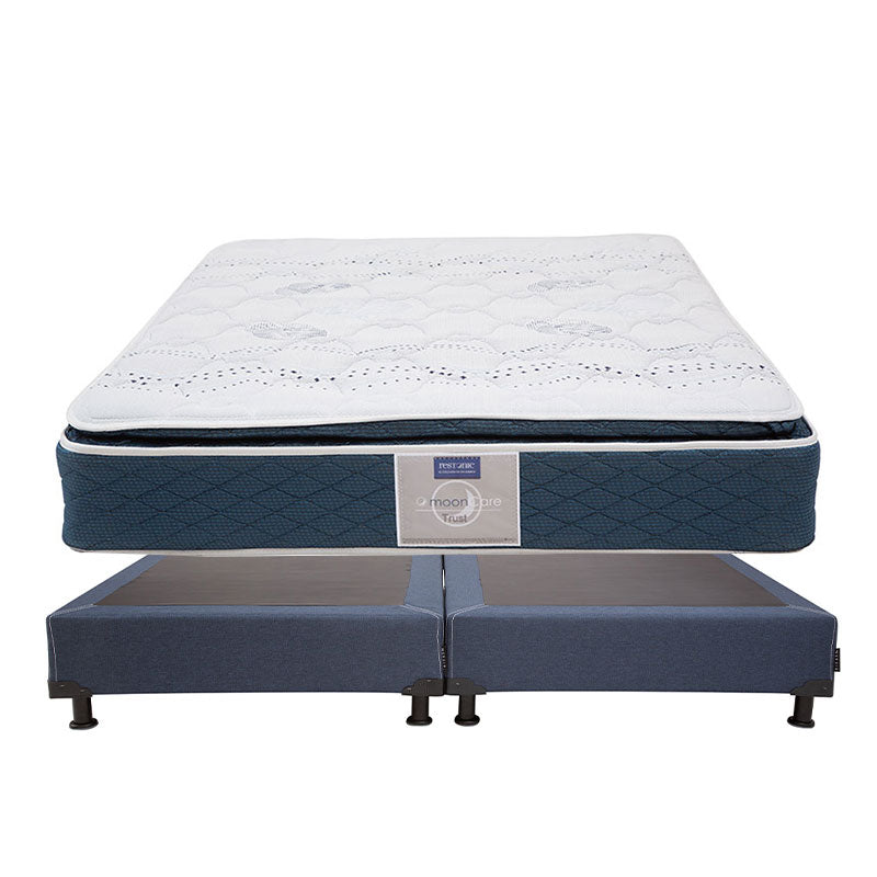 Colchón Restonic Trust con Box con Ropa de Cama