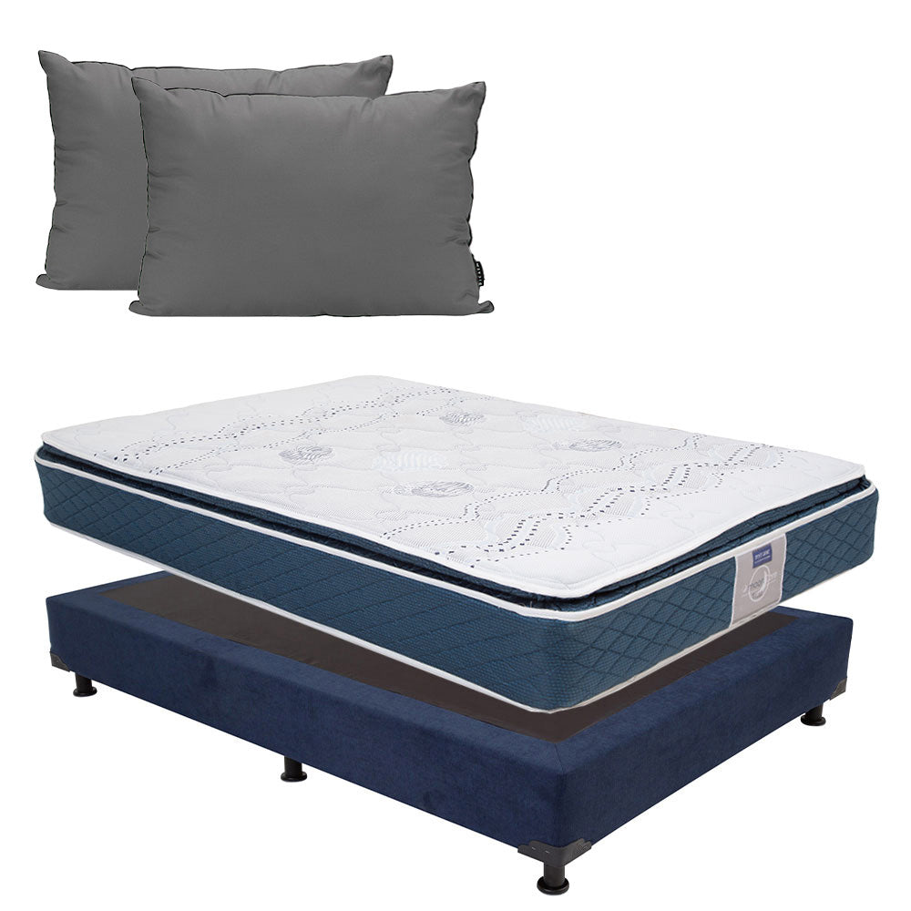 Colchón Restonic Trust con Box con Ropa de Cama