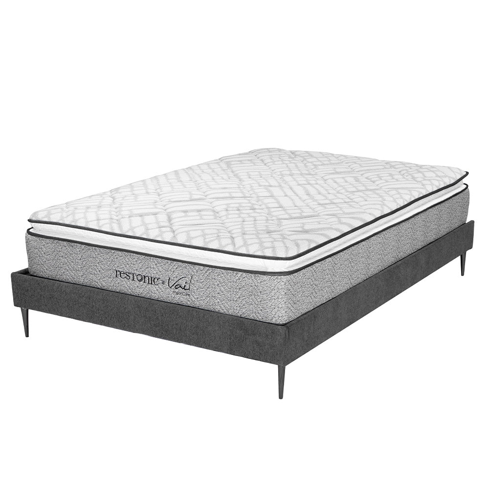 Colchón Restonic Vail con Base Slim con Ropa de Cama