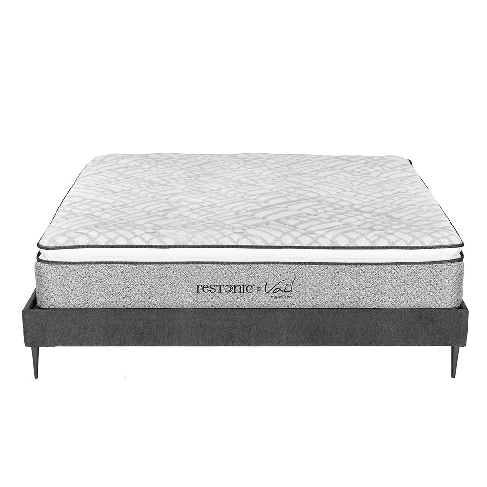 Colchón Restonic Vail con Base Slim con Ropa de Cama